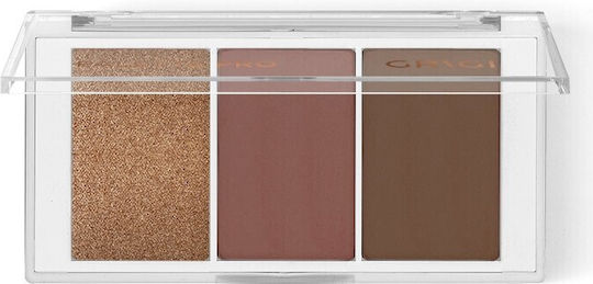 Grigi Pro Multi Palette Trio Eye Shadows in Pressed Powder Formulation