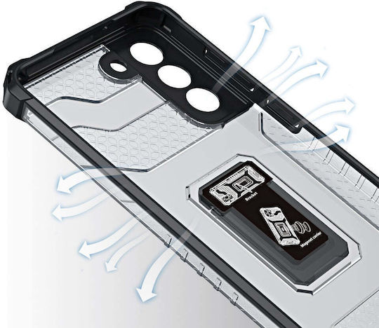 Hurtel Crystal Ring Umschlag Rückseite Kunststoff Blau (Galaxy S21 FE 5G)