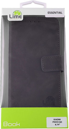 Lime Book Δερματίνης Γκρι (Redmi 13C 4G / Poco C65 4G)