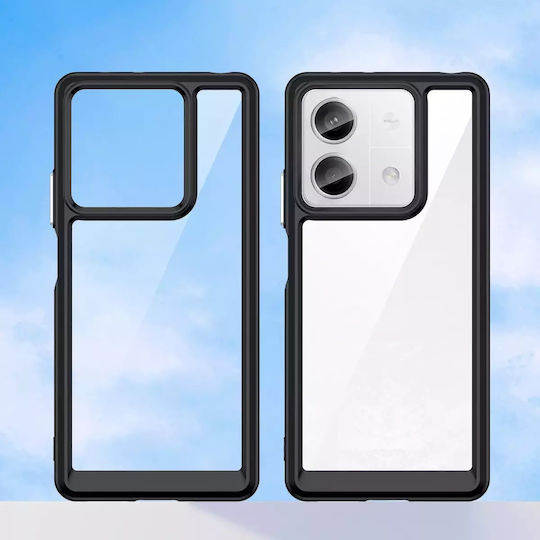 Hurtel Outer Space Back Cover Plastic With Neck Strap Black Redmi Note 13 Pro 5G / Poco X6