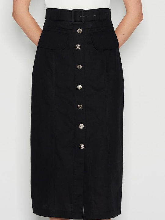 Nadia Rapti Midi Skirt Black