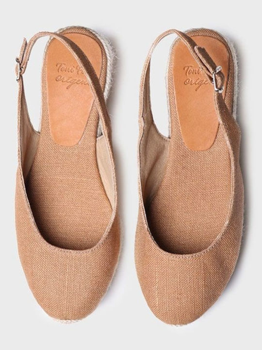 Women's Fabric Platform Espadrilles Tabac Brown