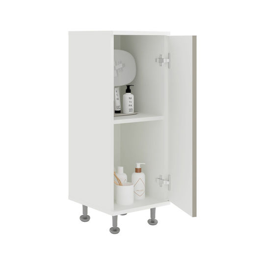 Zaria Cabinet de baie L30xA35xÎ85cm Glossy Grey/Alb
