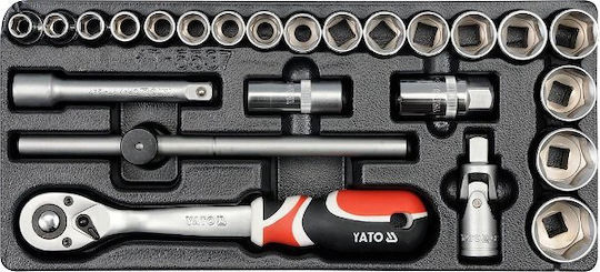 Yato Set Ratchet 1\2" 24pcs