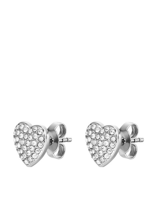 Fossil Sadie Обици от Стомана с Камъни