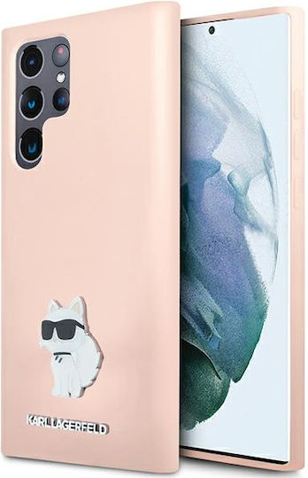 Karl Lagerfeld Choupette Umschlag Rückseite Silikon Rosa (Galaxy S23 Ultra)