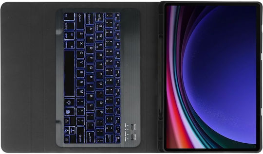 Tech-Protect SC Pen Flip Cover with Keyboard in English US Black (Galaxy Tab S9 FE+)