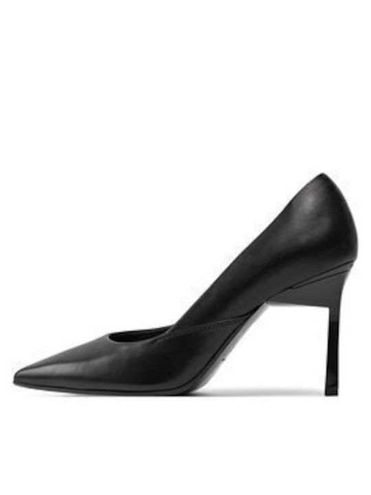 Leather Black Heels