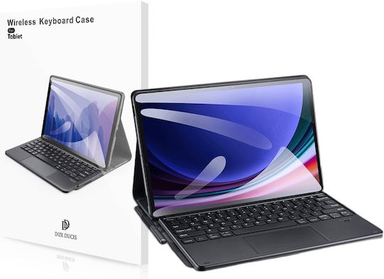 Dux Ducis Flip Cover με Πληκτρολόγιο στα Αγγλικά US Μαύρη (Galaxy Tab S9+ / Galaxy Tab S10+)