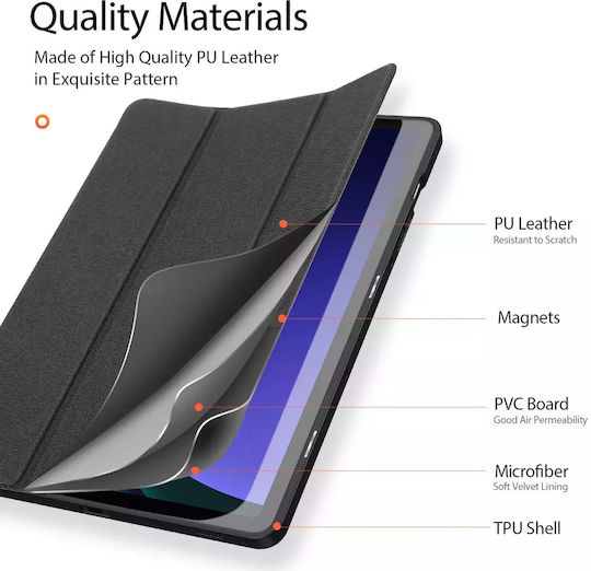 Dux Ducis Domo Flip Cover Μαύρη (Galaxy Tab S9)