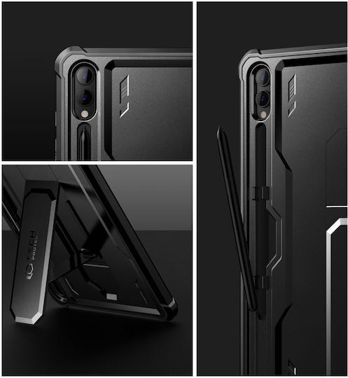 Tech-Protect Kevlar Pro Флип Капак Издръжлива Черна (Галакси Таб С9+)