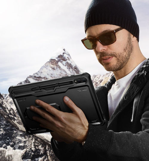 Tech-Protect Kevlar Pro Флип Капак Издръжлива Черна (Галакси Таб С9+)
