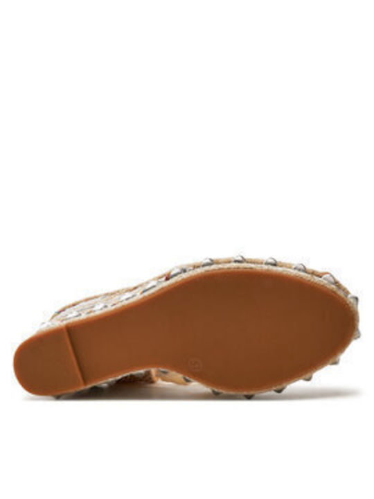 Damenplattformen im Espadrilles-Stil Silber