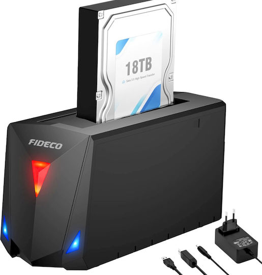 Fideco Docking Station pentru 2 Hard Disk-uri SATA 2.5" / 3.5" cu conectivitate USB 3.0