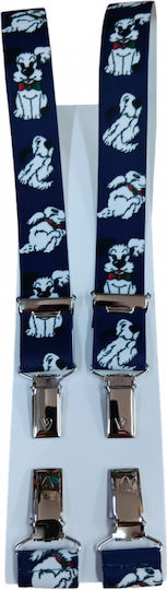 Victoria Kids Suspenders with 3 Clips Blue