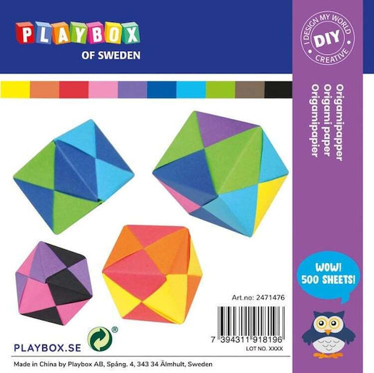 Set 500 Sheets Paper Origami 15*15 Cm 10 Colors Kindergarten School