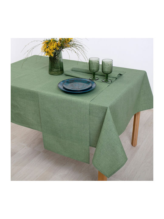 Dimeco 5403 Cotton & Polyester Tablecloth Πράσινο 140x220cm