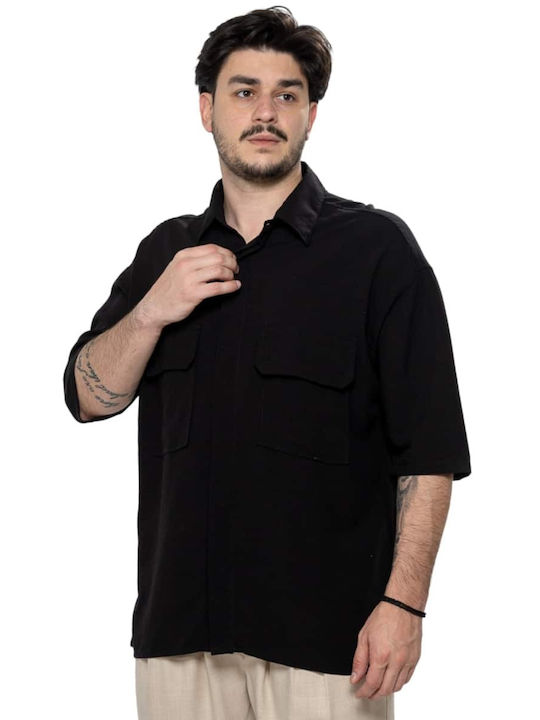 Twin Black Men's Shirt Overshirt Black