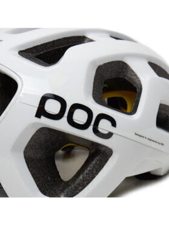 Poc Fahrradhelm Straße mit MIPS Schutz Weiß