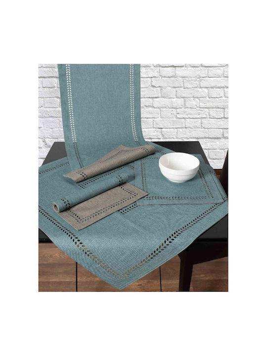 Silk Fashion Ράνερ Αλέκιαστο Bg18 Petrol/Grey 40x120εκ.