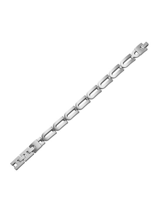 Fossil D-link Ανδρικό Βραχιόλι από Ατσάλι 22cm