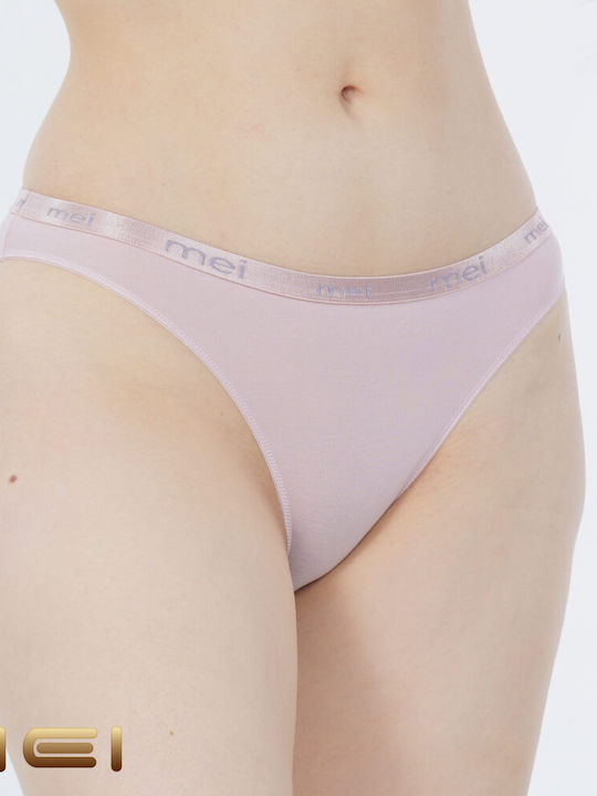 MEI Baumwolle Damen Slip Rosa