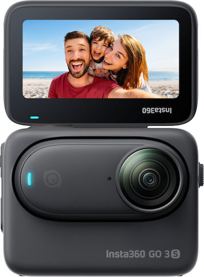 Insta360 GO 3S Standard Edition 128GB Action Camera 4K Ultra HD 360° Capture Underwater with Screen 2" and Wi-Fi Black