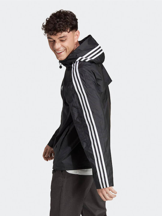 3-Stripes Sportjacke Schwarz
