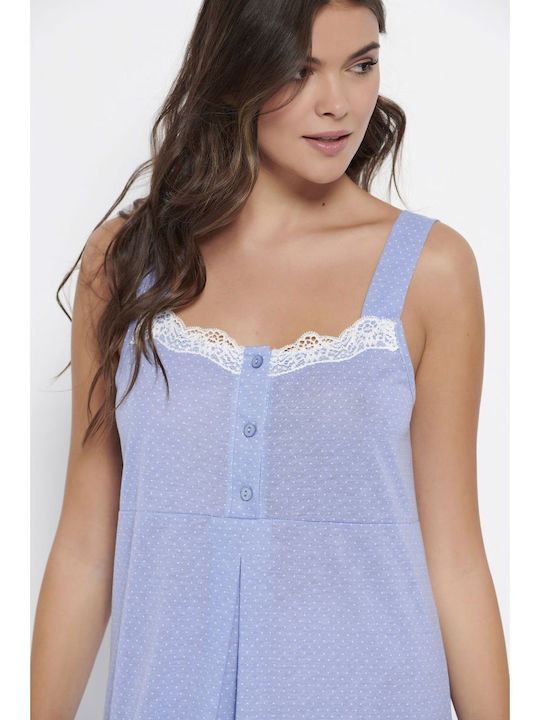 Jeannette Lingerie Summer Women's Nightdress Light Blue