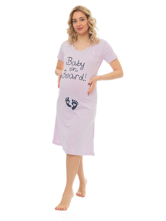 Dominant Nightgown Maternity & Nursing Lilac
