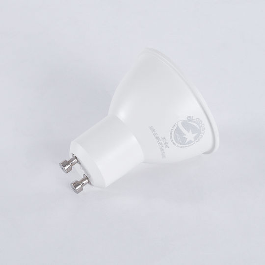 GloboStar Smart Λάμπα LED 5.5W για Ντουί GU10 και Σχήμα MR16 Ρυθμιζόμενο Λευκό 550lm Dimmable