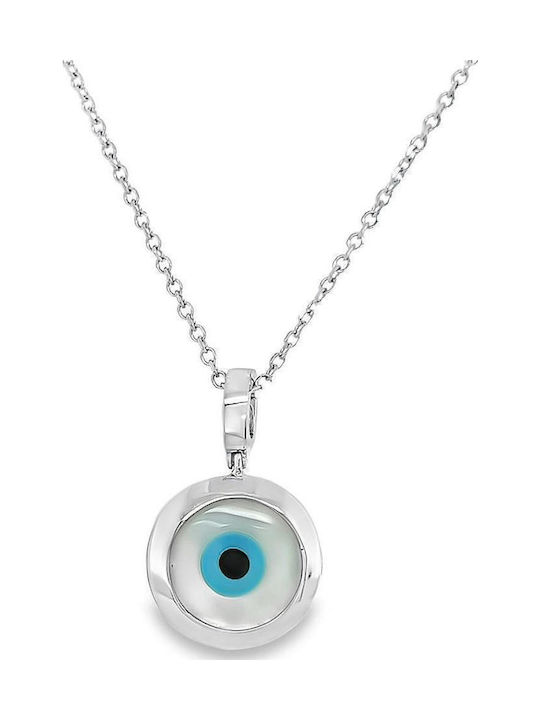 Xryseio Charm Ματάκι από Λευκόχρυσο 18Κ