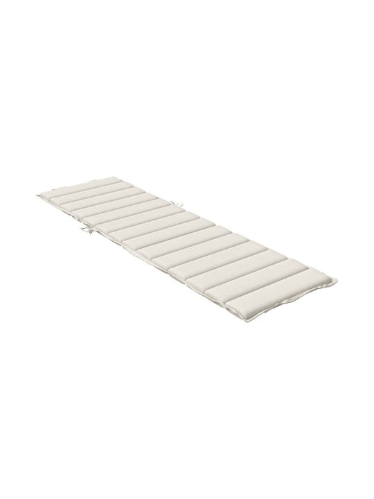 vidaXL Gartenstuhlkissen Mit Rückenlehne Crem Melange 50x200cm