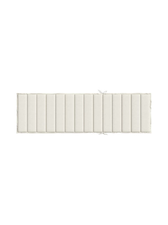 vidaXL Gartenstuhlkissen Mit Rückenlehne Crem Melange 50x200cm