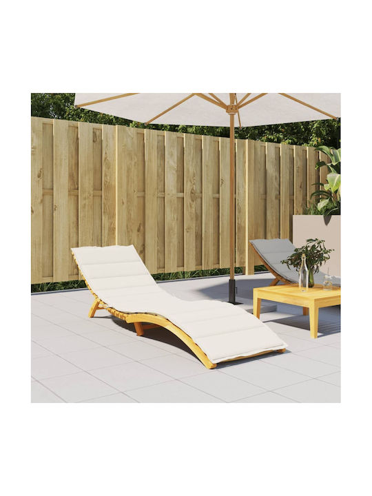 vidaXL Sunbed Cushion with Backrest Cream 60x200cm