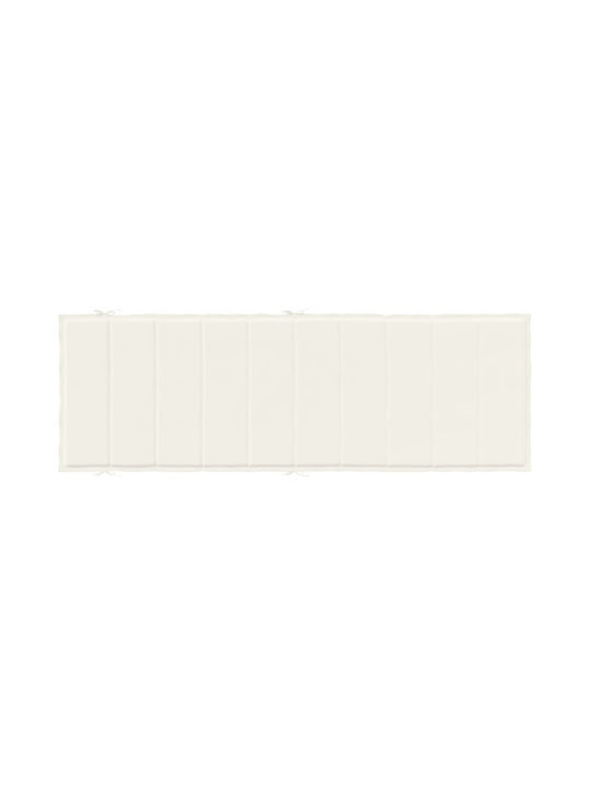 vidaXL Sunbed Cushion with Backrest Cream 58x186cm