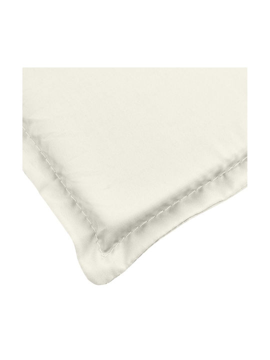 vidaXL Sunbed Cushion with Backrest Cream 58x186cm