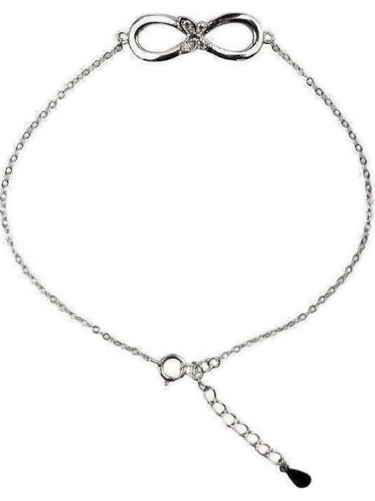 925 Silver Bracelet Infinity Butterfly