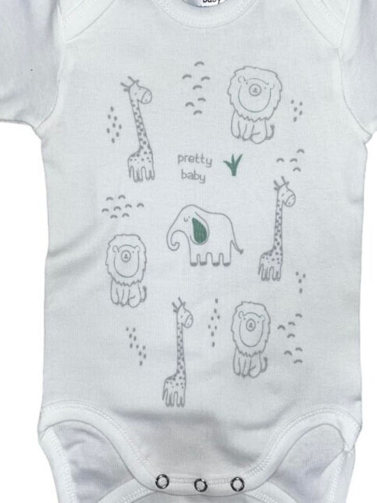 Pretty Baby Baby Bodysuit Short-Sleeved White