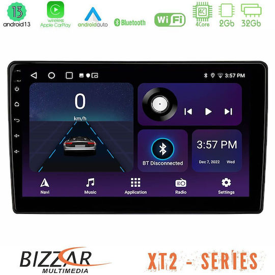Bizzar Ηχοσύστημα Αυτοκινήτου 2DIN (Bluetooth/USB/WiFi/GPS/Apple-Carplay/Android-Auto) με Οθόνη Αφής 9"