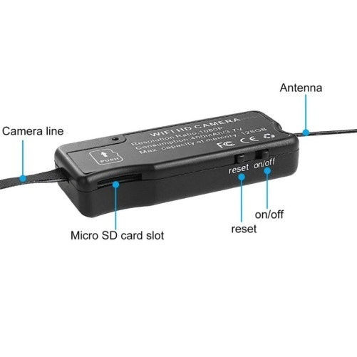 Cameră Ascunsă WiFi 720P cu Slot pentru Card de Memorie