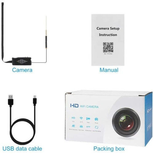 Cameră Ascunsă WiFi 720P cu Slot pentru Card de Memorie