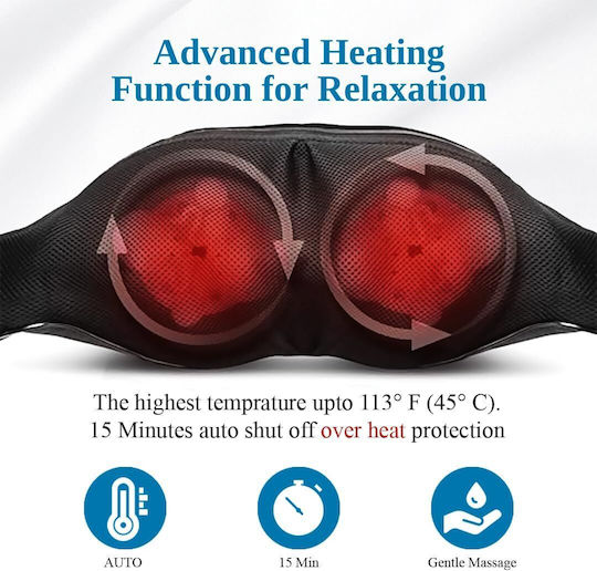 ikonka Massage Device Shiatsu for the Neck, the Head, the Back, the Legs & the Body against Cellulite with Heating Function