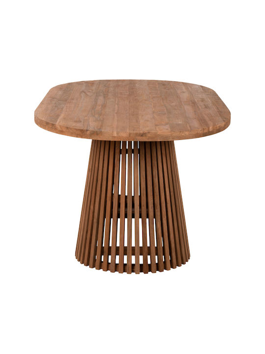 Remik Tisch Speisesaal aus Massivholz Natural 200x100x75.5cm