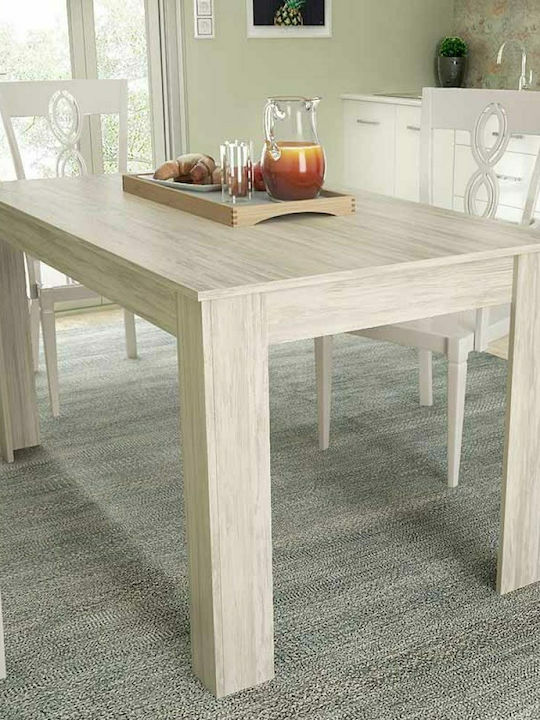 Tito Table Kitchen Wooden White / Grey 138x80x74cm