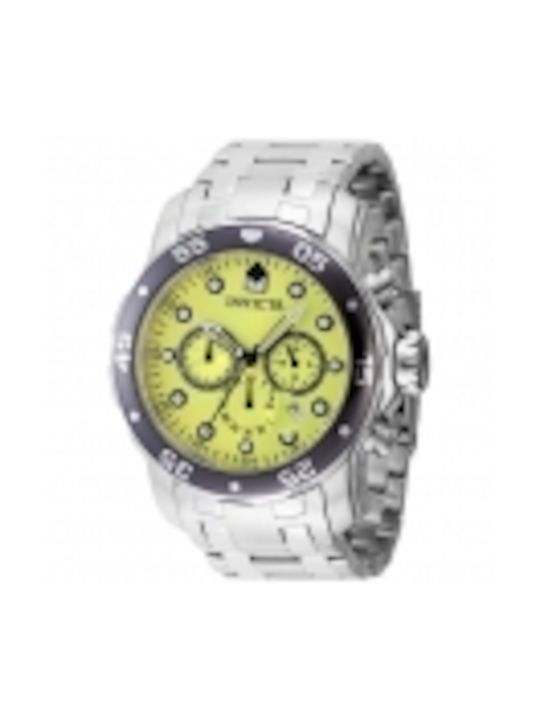 Invicta Pro Diver Watch Battery with Silver Metal Bracelet