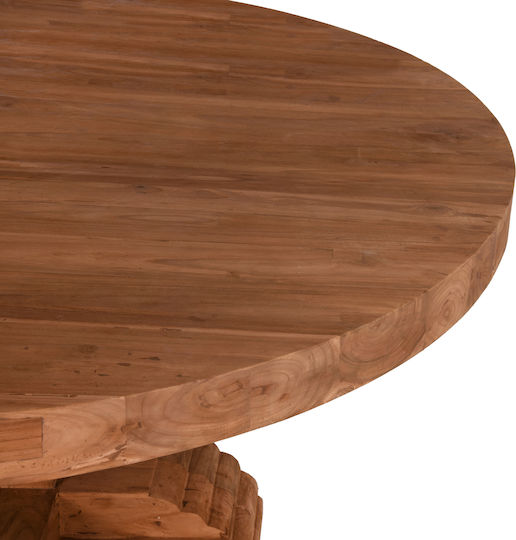 Provence Round Table Dining Room from Solid Wood Brown 180x180x76cm