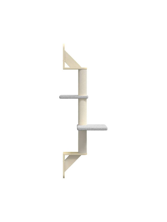 vidaXL Scratching Post Cat Trees Gray Wall Mounted 2 levels 50x30x108cm