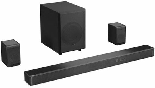 Hisense Soundbar 5.1.2 Bluetooth και HDMI 500W με Ασύρματο Subwoofer και Τηλεχειριστήριο Μαύρο AX5125H