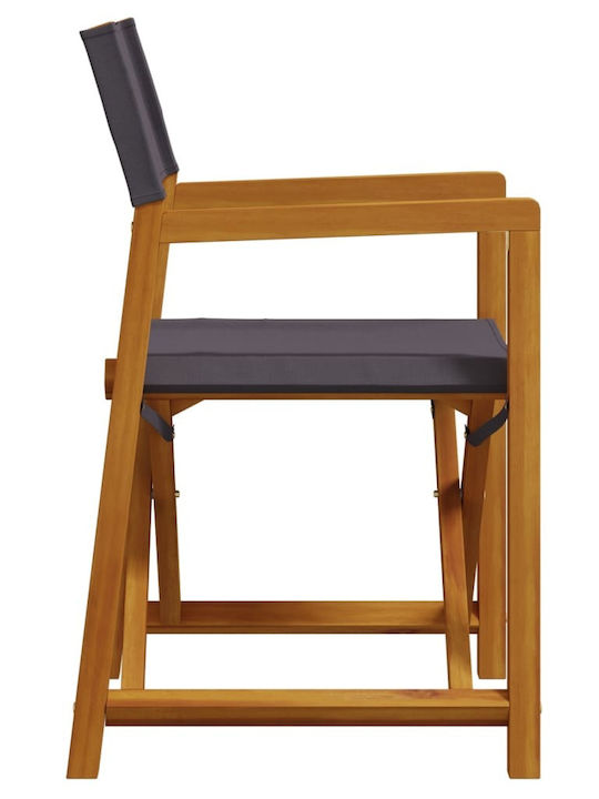 Regiestuhl Hölzernes Dark Grey 4Stück 54x53.5x85.5εκ.